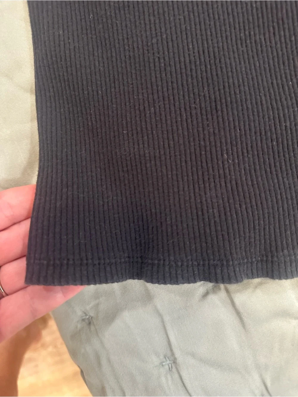 Nine West Black Ribbed Tank Top